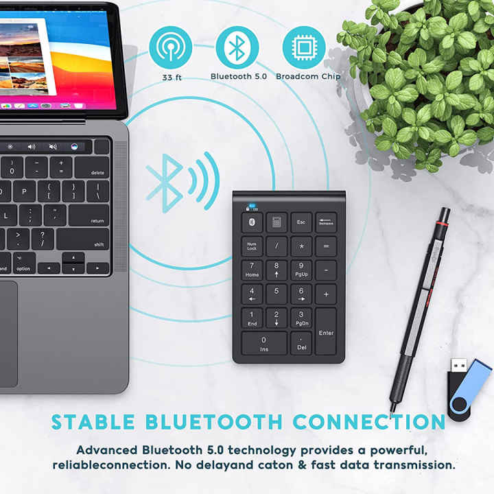 Teclado Bluetooth plegable (sincroniza hasta 3 dispositivos) Teclado  inalámbrico ergonómico portátil recargable ultra delgado compatible con  iOS