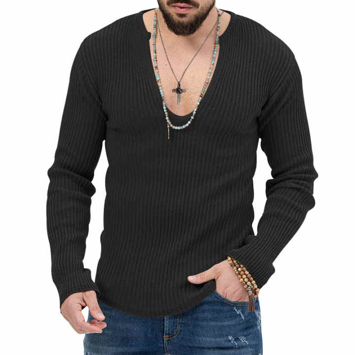 Camiseta De Cuello En V OCP Para Hombre - Negro, Algodón 100%, Talla XXXL, Diseño Moderno