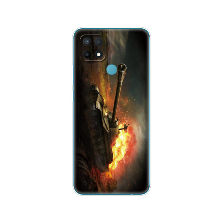 Funda Para OPPO A15 Y A15s - Con Anillo Magnético Giratorio Y Cubierta Para Cámara, Rojo