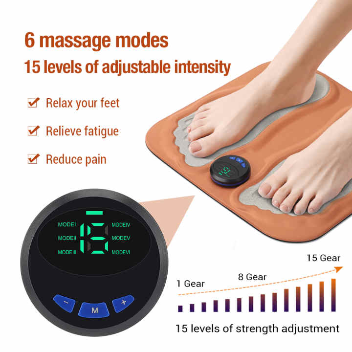 Esterilla de masaje para pies, masajeador Ems para pantorrilla, dispositivo  de herramienta eléctrica para la circulación