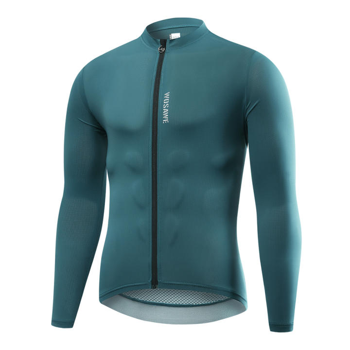 Santic Maillot de ciclismo para mujer, manga larga, transpirable, con bolsillos traseros, Rosa., L