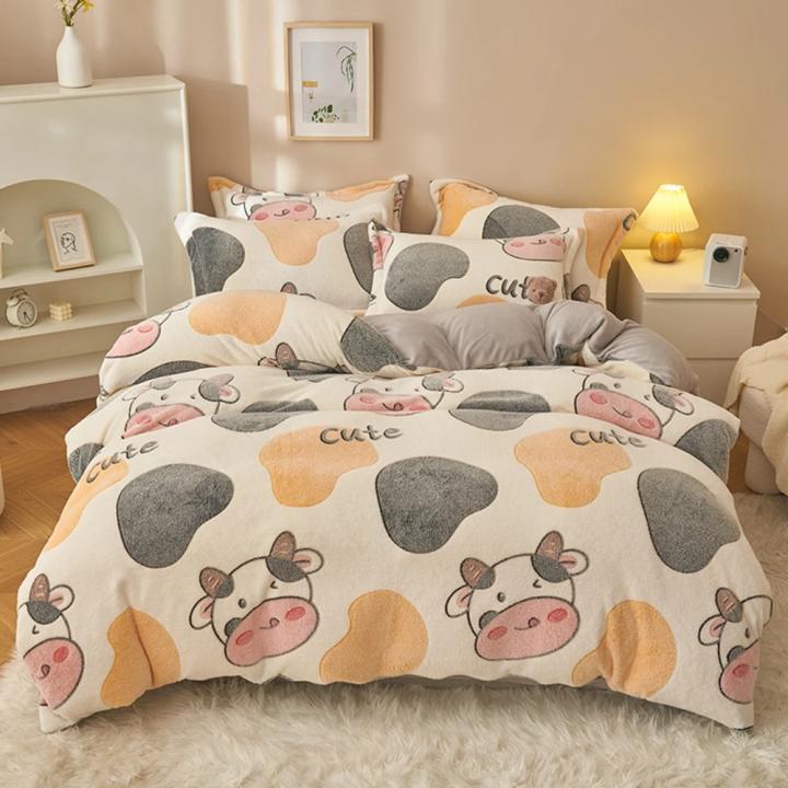Funda Nórdica De Franela Reversible - Suave, Gruesa Y Cálida - Tamaño 220x240 Cm - Diseño Conejo Pastoril - Invierno Y Otoño