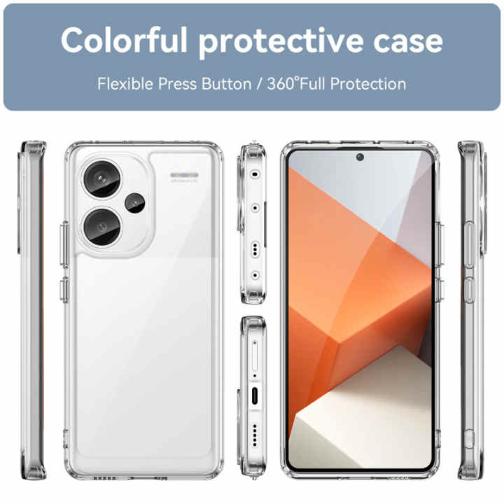 Funda de silicona para Xiaomi Redmi Note 13 Pro Plus, funda Redmi Note 13  Pro Plus, Color transparente, funda transparente a prueba de golpes