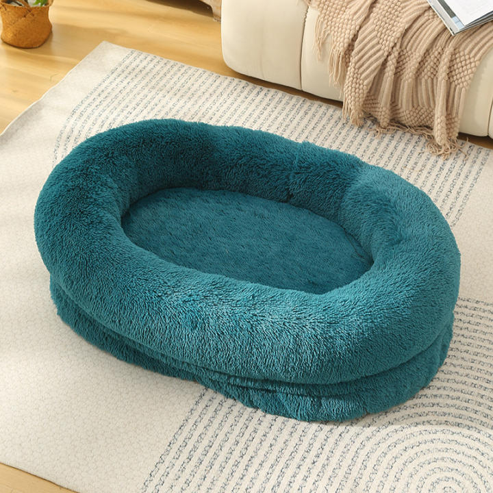 Xpnit Cama Extra Para Perro, Colchón Grueso, Cojín De Felpa, Para Perro, Tamaño Grande, Mediano Y Pequeño, Lavable (M, Gris