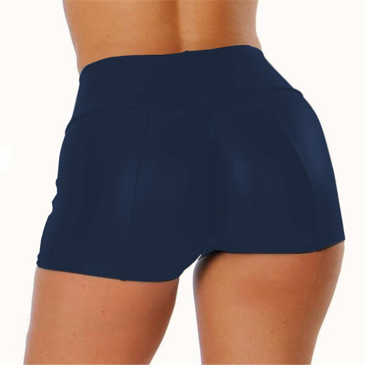 Shorts De Cuero Sintético Para Mujer, Estilo Sexy Efecto Mojado, Micro Shorts Para Fiestas Rave Y Festivales