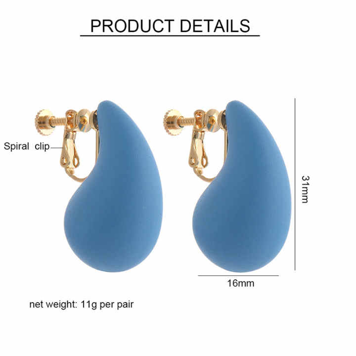 Comprar Pendientes de gota de agua grandes y exagerados para mujer, joyería  de oreja llamativa chapada en oro de acero inoxidable con forma de lágrima  gruesa