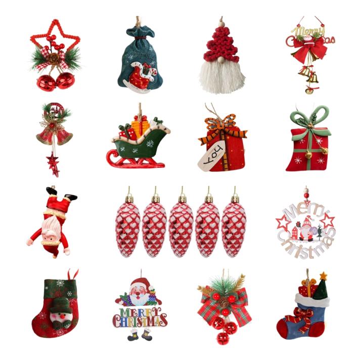 Adorno Colgante De Campanas De Navidad De Tela - Para árbol, Puertas O Cortinas, Con Diseño De árbol De Fieltro