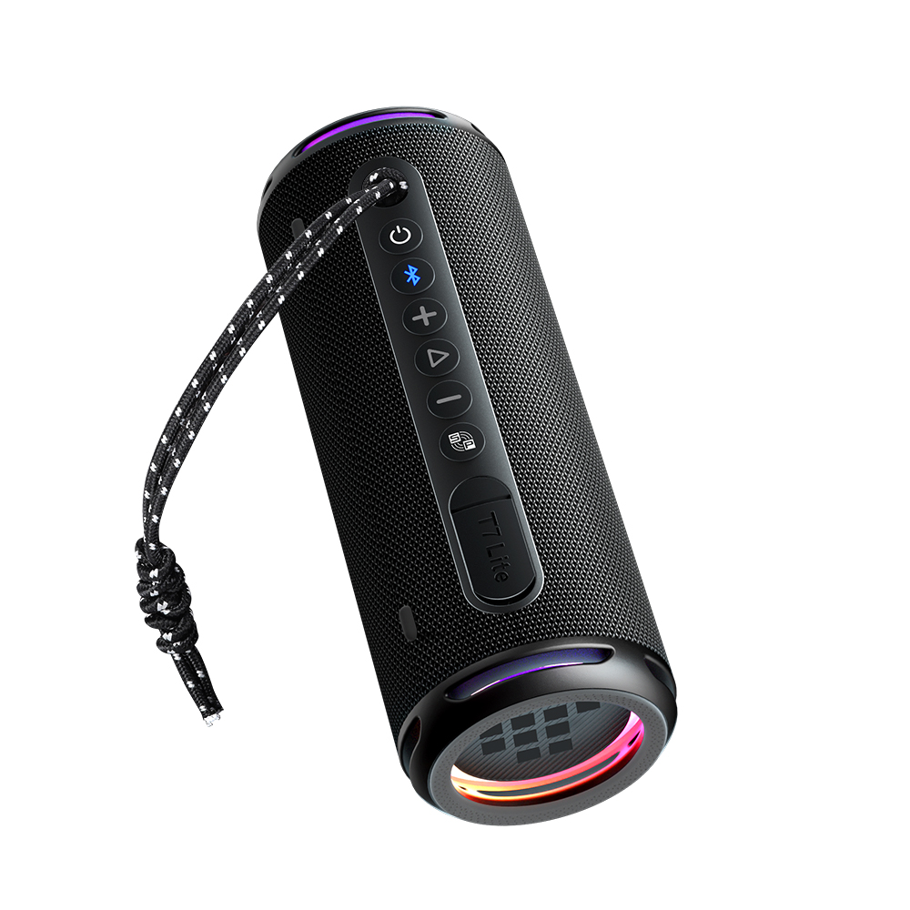 Altavoz de ducha Bluetooth impermeable portátil con ventosa y luces LED,  subwoofer estéreo envolvente 3D