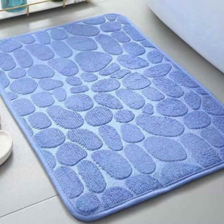 Comprar Alfombra de baño con relieve de adoquines, alfombras antideslizantes  para lavabo, bañera, suelo lateral, felpudo para ducha, almohadilla de  espuma con memoria