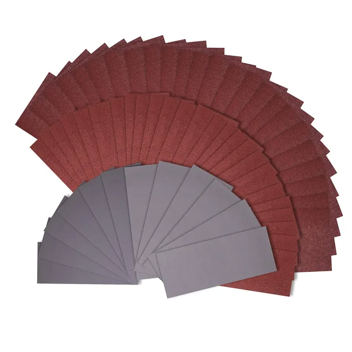 Libraton Sandpaper 60Pcs, Sand Paper, Sandpaper Assortment 80-600Grit, Assorted  Sandpaper for Wood, 80/120/400/600 Grit