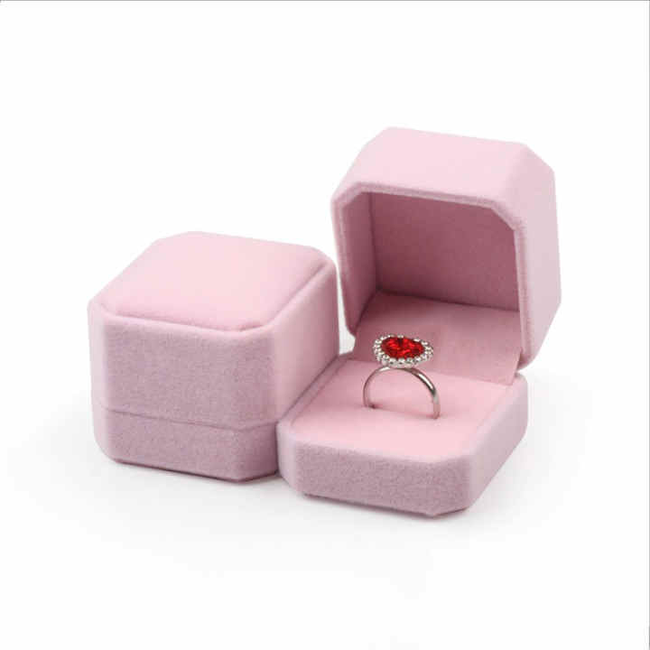 Caja De Anillo De Compromiso De Terciopelo Para Boda Paquete De caja-de-anillo-de-compromiso-de-terciopelo-para-boda-paquete-de