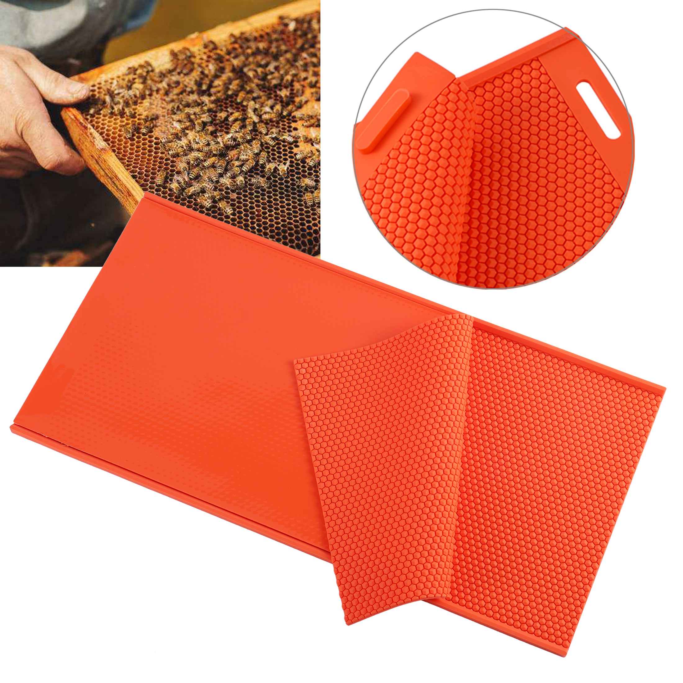 Molde De Silicona Para Hacer Láminas De Cera De Abejas - 2 Hojas De 5.4 Mm, Tamaño 41x21.5 Cm