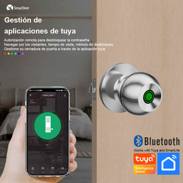 SmarDeer-cerradura electrónica Digital con Bluetooth, cerradura