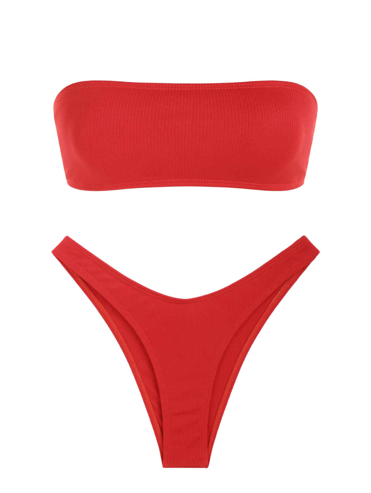 Zaful Bikini Bandeau De Dos Piezas Para Mujer Traje De Baño Sin Tirantes Con Lazo En La Espalda 0545