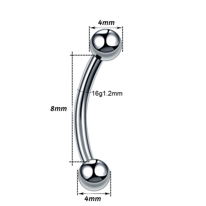 Piercing Industrial De Titanio G23 - Barra De 38 Mm De Longitud, Diámetro 1.6 Mm, Superficie Lisa Y Brillante | Para Principiantes, Acelera La Cicatrización