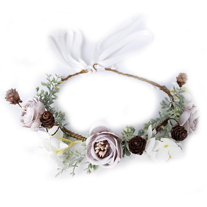 Diadema Bohemia Bordada Floral - Ancha 4.3cm, Blanco - Accesorio Pelo Para Mujer Y Niñas - Estilo Retro Y Elegante