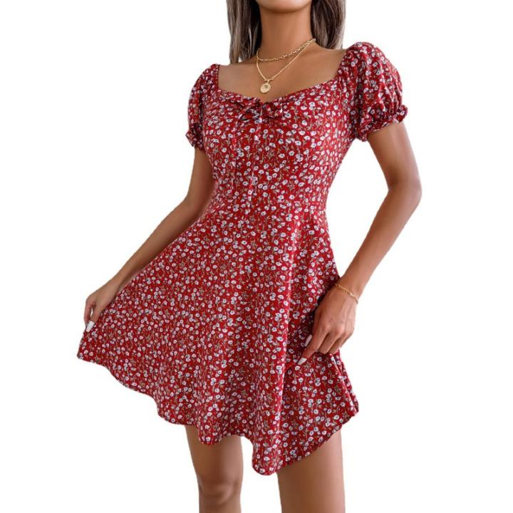 Vestido Suelto De Estilo Artístico, Para Mujer, Casual, Manga 3/4, Acampanado, Manga Dolman, Vestido De Gasa Para Verano, Cuello Redondo, Vestido Largo Escalonado, Azul, S