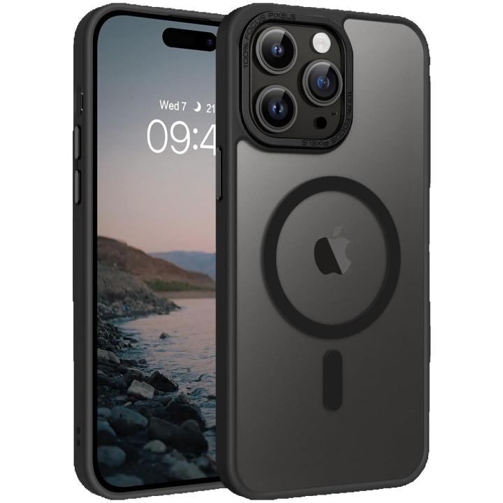 Mgnaooi Funda Magnética Para IPhone 13 Pro [prueba De Caída De Grado Mil Y Compatible Con Magsafe Parte Trasera Mate Translucida Con Teclas De Aleacion De Aluminio A Prueba De Golpes 13 Pro Funda Pa