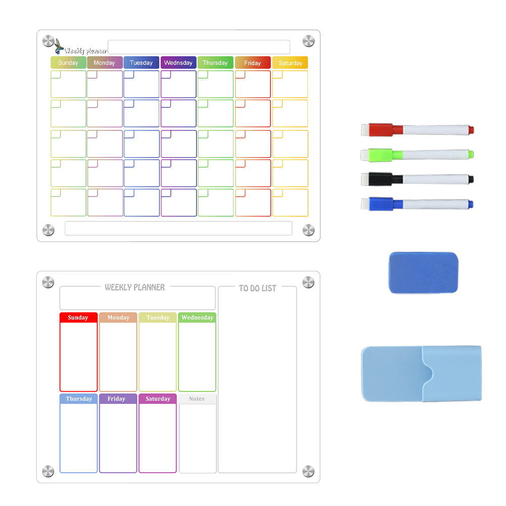 PAQUETE ORGANIZADO Pizarra Magnética Nevera Planificador Calendario Incluye  Pluma GRATIS y Paño de Microfibra -  España