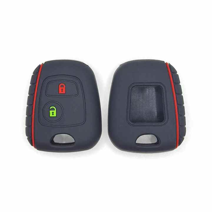 KUNIO Custodia per chiave adatta per Peugeot 106 107 206 207 306 307 406 407 Adatto per Citroen C1 C4 TPU Chiave Auto Cover Portachiavi Chiave Pieghevole Cover 2 Tasti A Nero