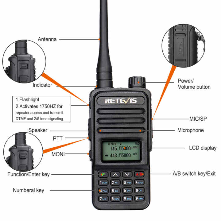 Retevis RT73 Emisoras de Radioaficionado, Profesional Emisora