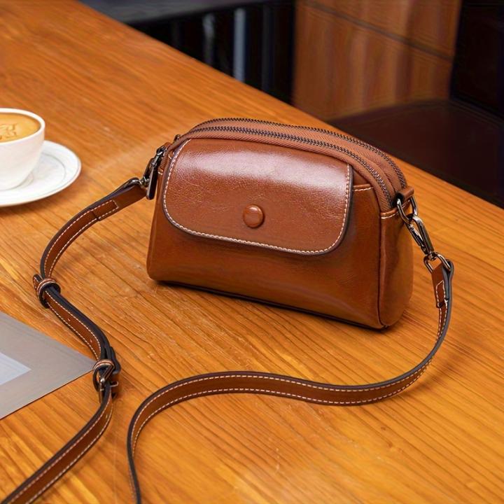 Bolso Cruzado Para Mujer Con 3 Compartimentos Y Correa 1 | Cuotas Sin Interés