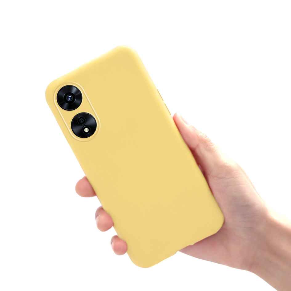 Funda Airbag De Silicona Para OPPO A17 (6.56 Pulgadas) - Gris Claro, Con Protección Anticaídas