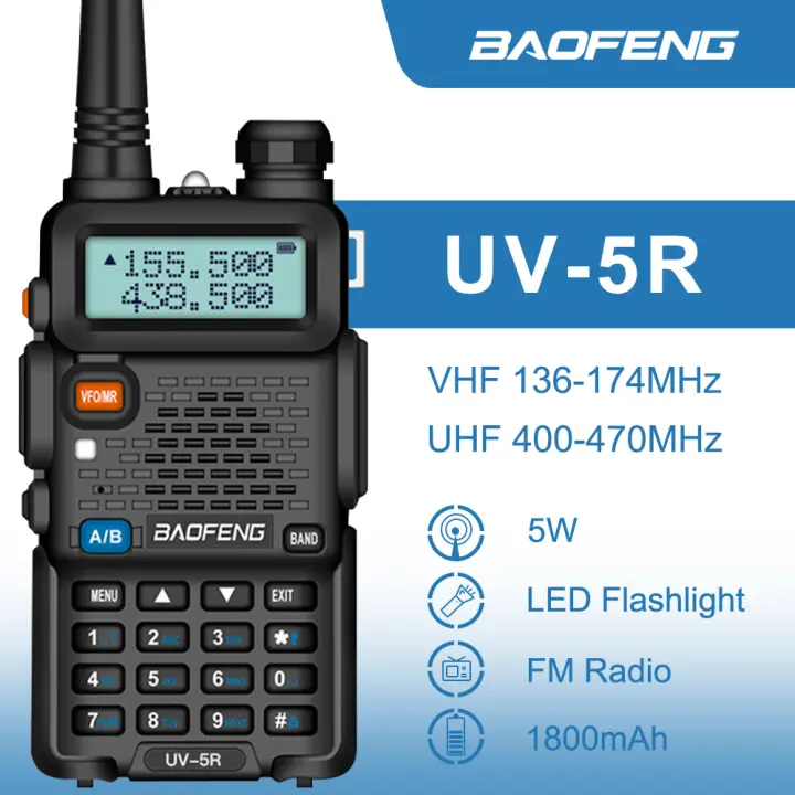 Radio baofeng uv5r UHF con teclado, radio intercomunicador