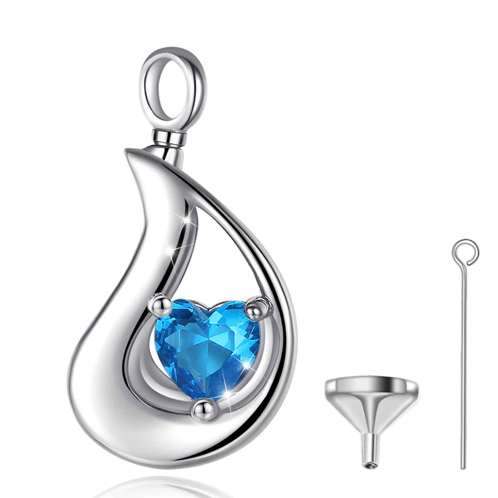 Collana Urna Per Ceneri EUDORA, Ciondolo A Gabbia Acchiappasogni In Argentato, Con Sfera Interna E Catena 61 Cm, Gioiello Commemorativo Per Ceneri O Capelli