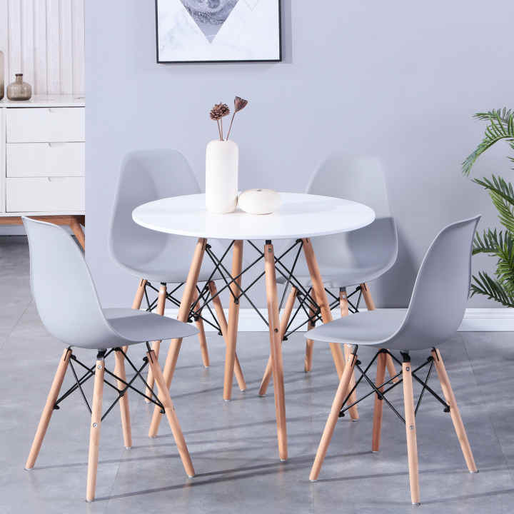  Sillas de comedor de madera, silla de cocina de lujo nórdico,  sillas acolchadas de ocio, silla lateral elegante para cafetería, sillas de  comedor : Hogar y Cocina