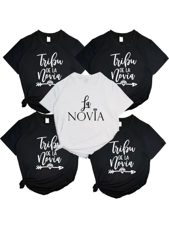 Camiseta con inscripción de La Novia española para mujer, ropa para fiesta  de despedida de soltera, T45 | Miravia