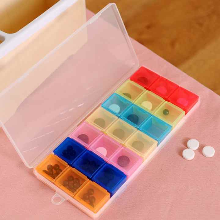 Caja De Pastillas Portátil Vacía, Minicaja De Medicamentos De Caja