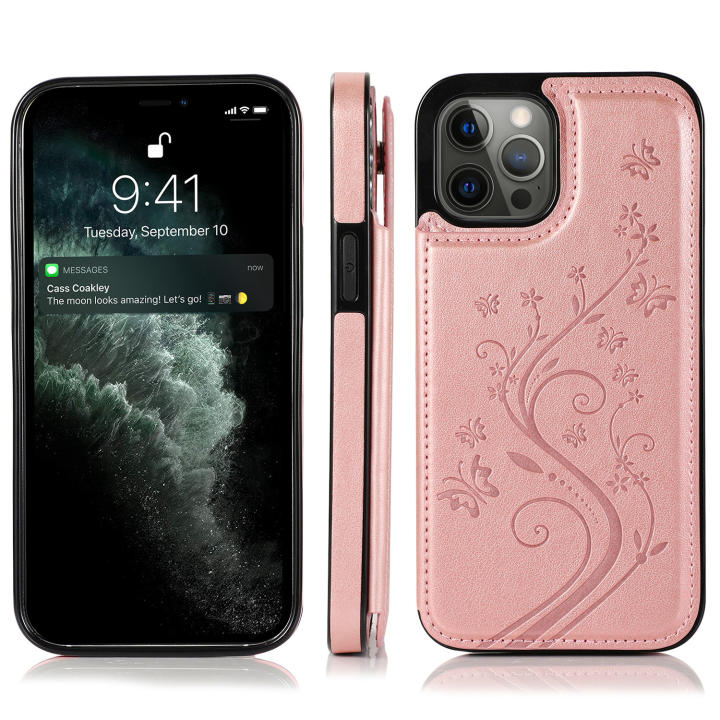 Funda De Cinturón Para Móvil - Cuero Y Nailon - Con Clip Magnético Y Ranura Para Tarjetas - Para IPhone, Samsung Y Más - 14x7.5 Cm