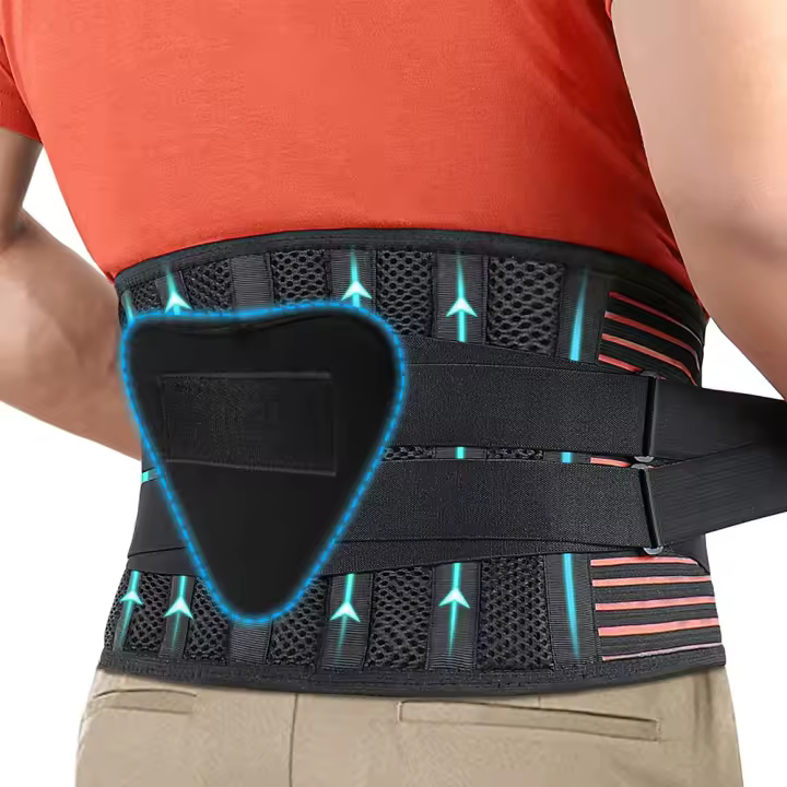 Soporte Lumbar ortopédico antideslizante para S-3XL, cinturón de soporte de cintura transpirable para alivio del dolor en el gimnasio, 6 estaciones Soporte Lumbar ortopédico antideslizante para S-3XL, cinturón de soporte de cintura transpirable para alivio del dolor en el gimnasio, 6 estaciones
