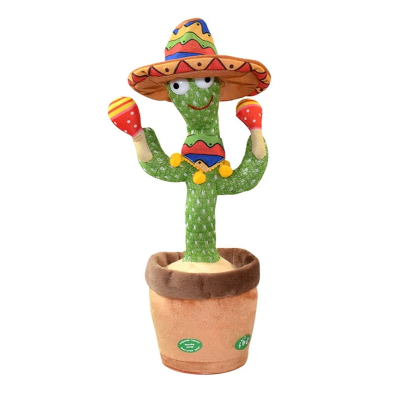 USB de carga electrónica de juguete bailando cactus parlante bebé niños  juguetes divertidos regalo