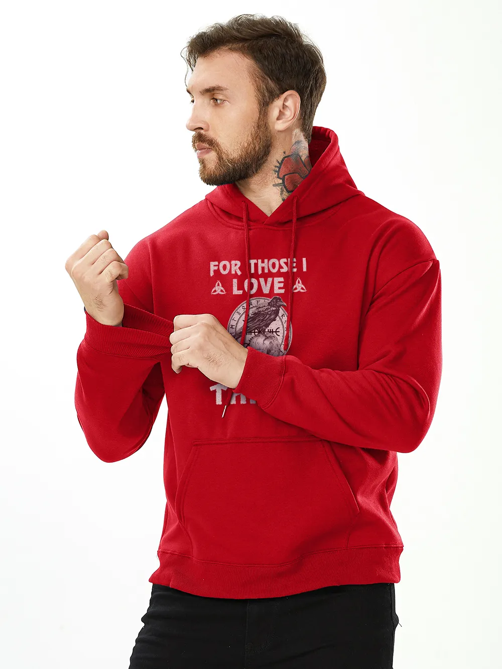 Sudadera con capucha de algodón para hombre, ropa deportiva gruesa, abrigo  grueso, de marca, Vikings, i love i will do horrible things | Miravia