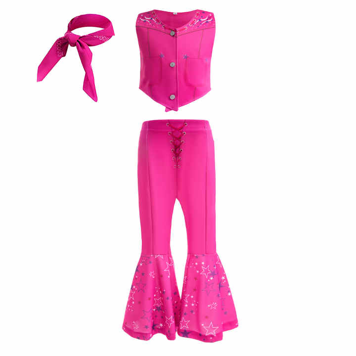 2023 Vestido de fiesta de princesa para niñas, disfraz rosa
