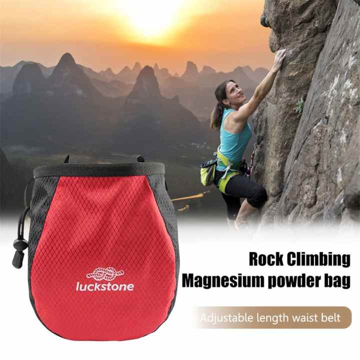 Bolsa de polvo de magnesio para escalada al aire libre, bolsillos  impermeables para senderismo, bolsa de