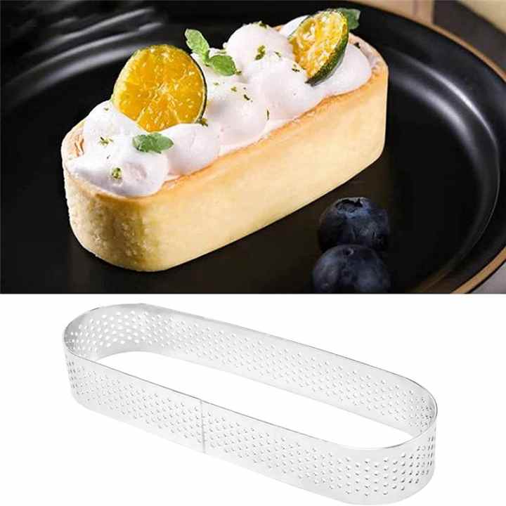  Moldes rectangulares para tartas, anillo de mousse de acero  inoxidable, cortador de galletas, molde de anillo para el hogar y la cocina  : Hogar y Cocina