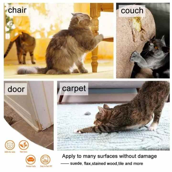 Rascador de sofá para gatos, Protector de muebles, cubierta de sofá, cinta  disuasoria, alfombra para perros