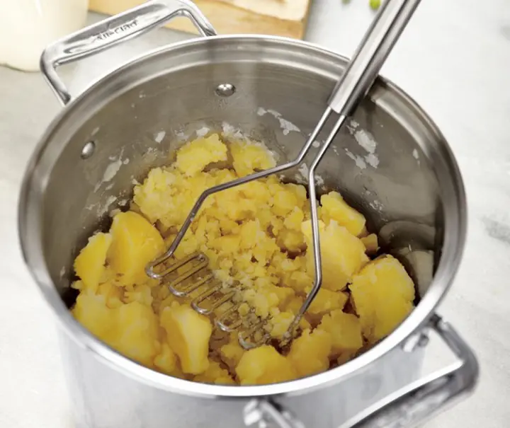 Prensa de patatas de acero inoxidable para el hogar, herramienta de cocina  para machacar patatas, con mango