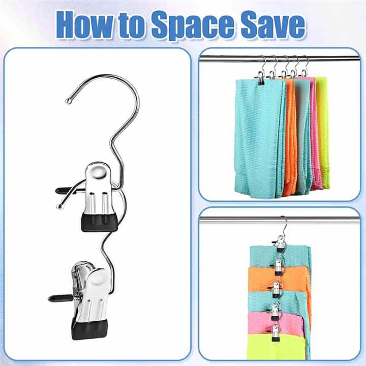 Paquete de 3 perchas de plástico que ahorran espacio, perchas para ropa y  pantalones para almacenamiento de ropa y sistema organizador de armario