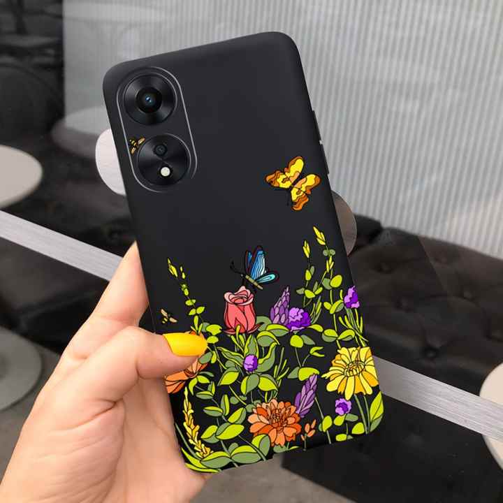 Comprar Para OPPO A78 OPPOA78 4G funda trasera de silicona suave funda de  teléfono de dibujos animados moda