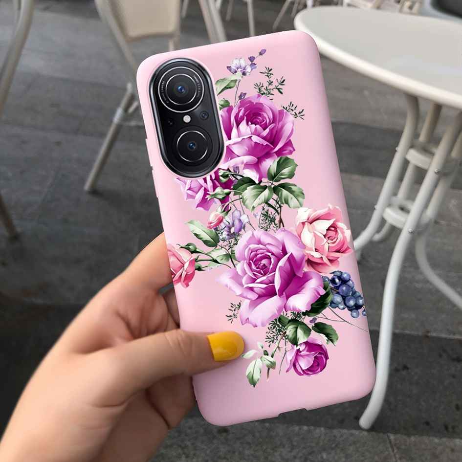 Funda De TPU Semirrígida Para Huawei P20 Lite, Interior De Microfibra Suave, Exterior De Silicona Antideslizante, Bordes Elevados Para Pantalla Y Cámara, Color Naranja