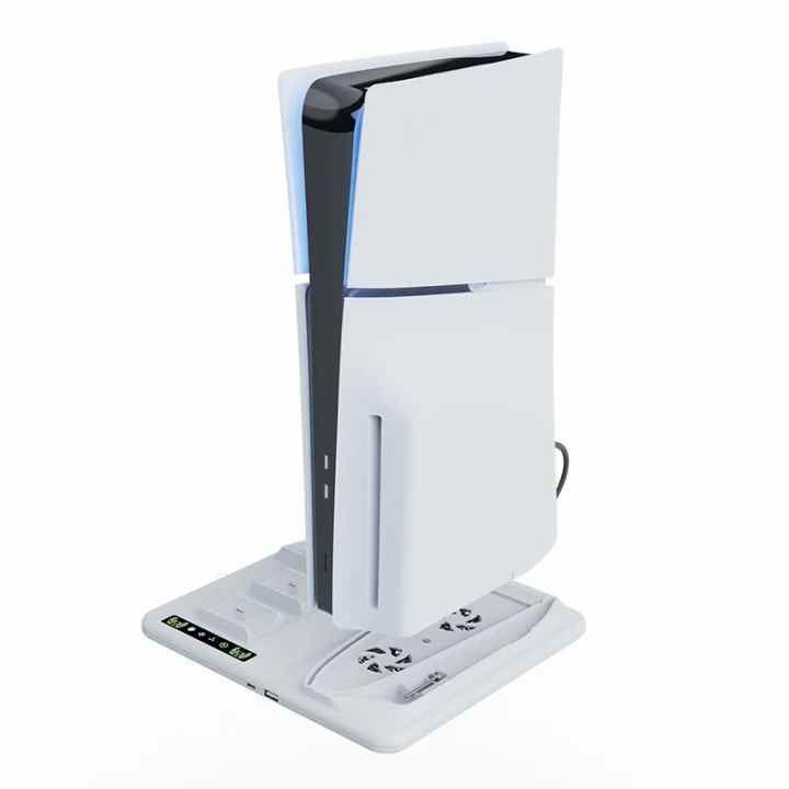 PS5 - Estación de enfriamiento de soporte delgado para Playsation 5 Slim  Console Disc/Digital, accesorios PS5 Soporte de refrigeración con  ventilador