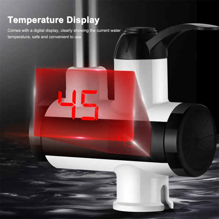 Calentadores de agua instantáneos Pantalla digital LCD Ducha termostática  Dispositivo de calentamiento de agua Baño Impermeable Máquina de  calentamiento rápido sin tanque de acero inoxidable 304 para
