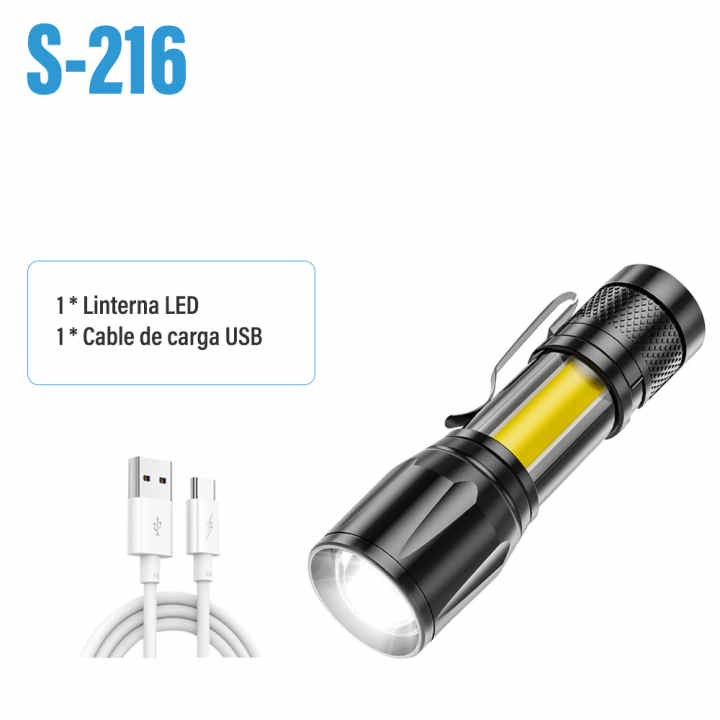 Linterna Led Recargable De Alta Potencia Con Distancia De Iluminación  Ultralarga, Reflector Potente Para Exteriores Con Carga USB