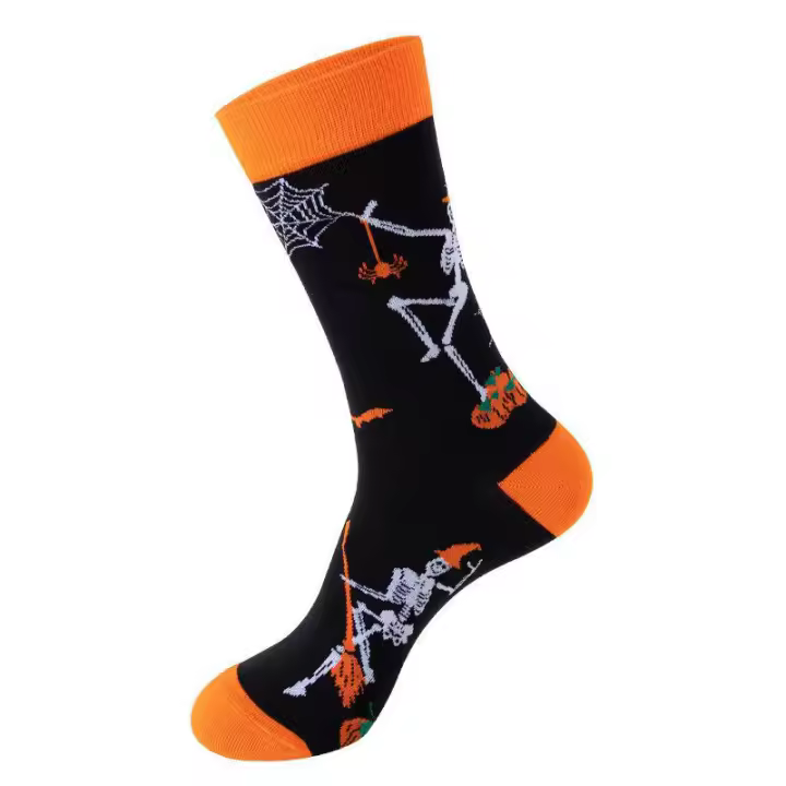 Calcetines de algodón de Halloween para hombres y mujeres, Calavera, vampiro, calabaza, cabeza de murciélago, divertidos, cálidos, a la moda, Otoño e Invierno Calcetines de algodón de Halloween para hombres y mujeres, Calavera, vampiro, calabaza, cabeza de murciélago, divertidos, cálidos, a la moda, Otoño e Invierno