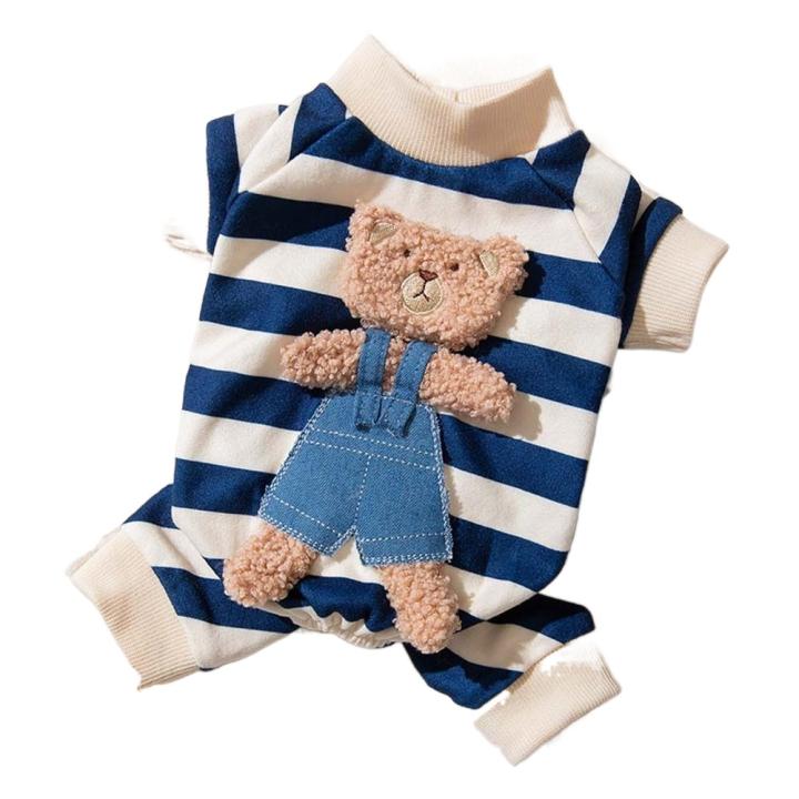 Camiseta Vaquera Para Perros Pequeños Y Medianos - Mono Con Capucha De Algodón Y Denim, Tallas XS A XXL (1-6.5 Kg)