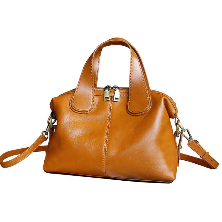 Bolso Bandolera De Piel Auténtica Para Mujer - Ajustable, Para Móviles Hasta 6.8 Pulgadas - Color Beige Tamaño Pequeño